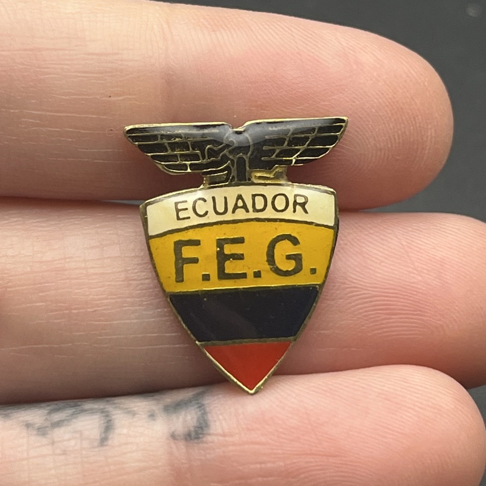 Ecuador Gymnastics Federation F.E.G. Lapel Hat Pin